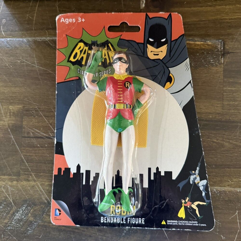 NJ Croce Bendable Robin Action Figure 6" DC Comics Batman Classic Series NEW